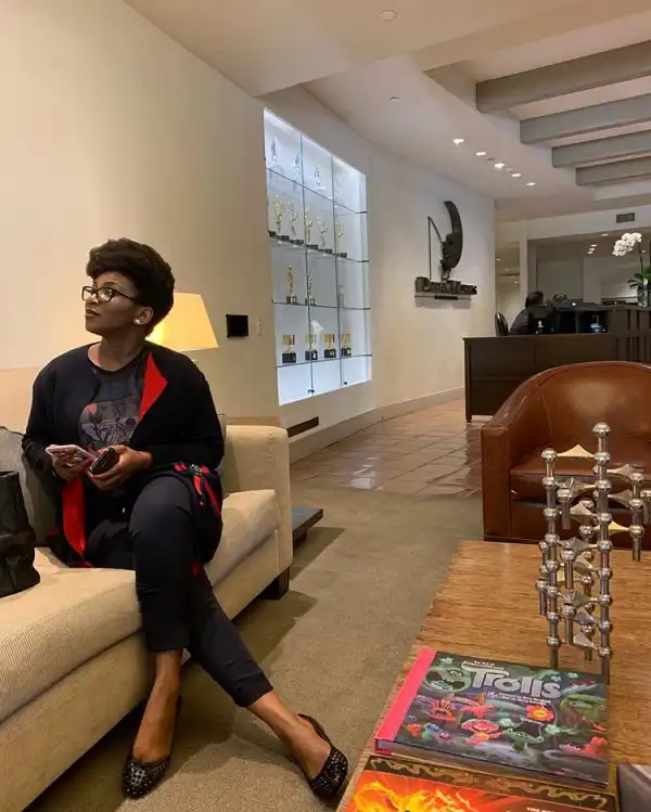 Genevieve Nnaji Pictured At DreamWorks Studio In California